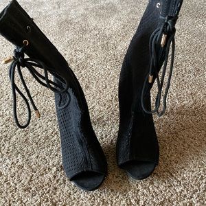 Booties with peep toe